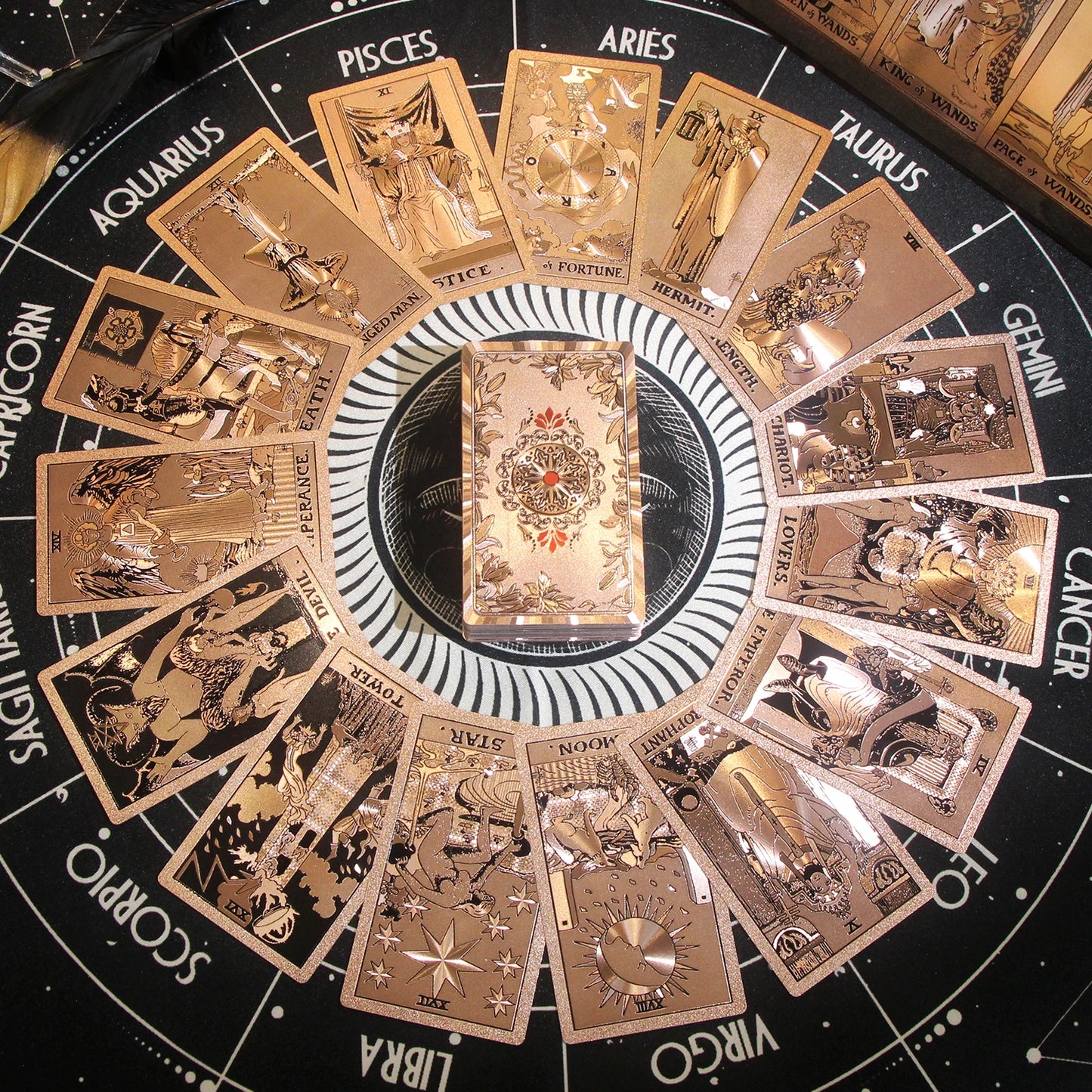 Pink Blitz Foil Premium Tarot Card Deck - Rider-Waite-Smith Luxury Deck