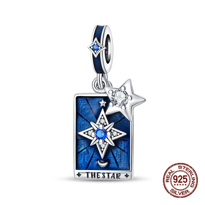 925 Sterling Silver Tarot Collection Pendant, DIY Hourglass Bracelet Charms