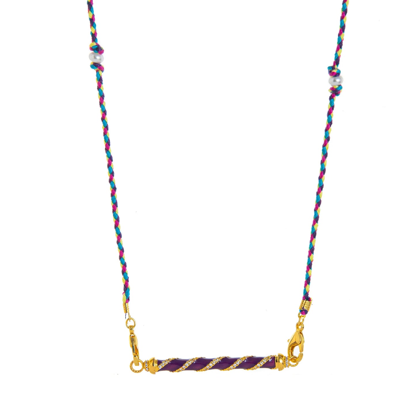 Hexagonal Spiritual-themed Rope Necklace