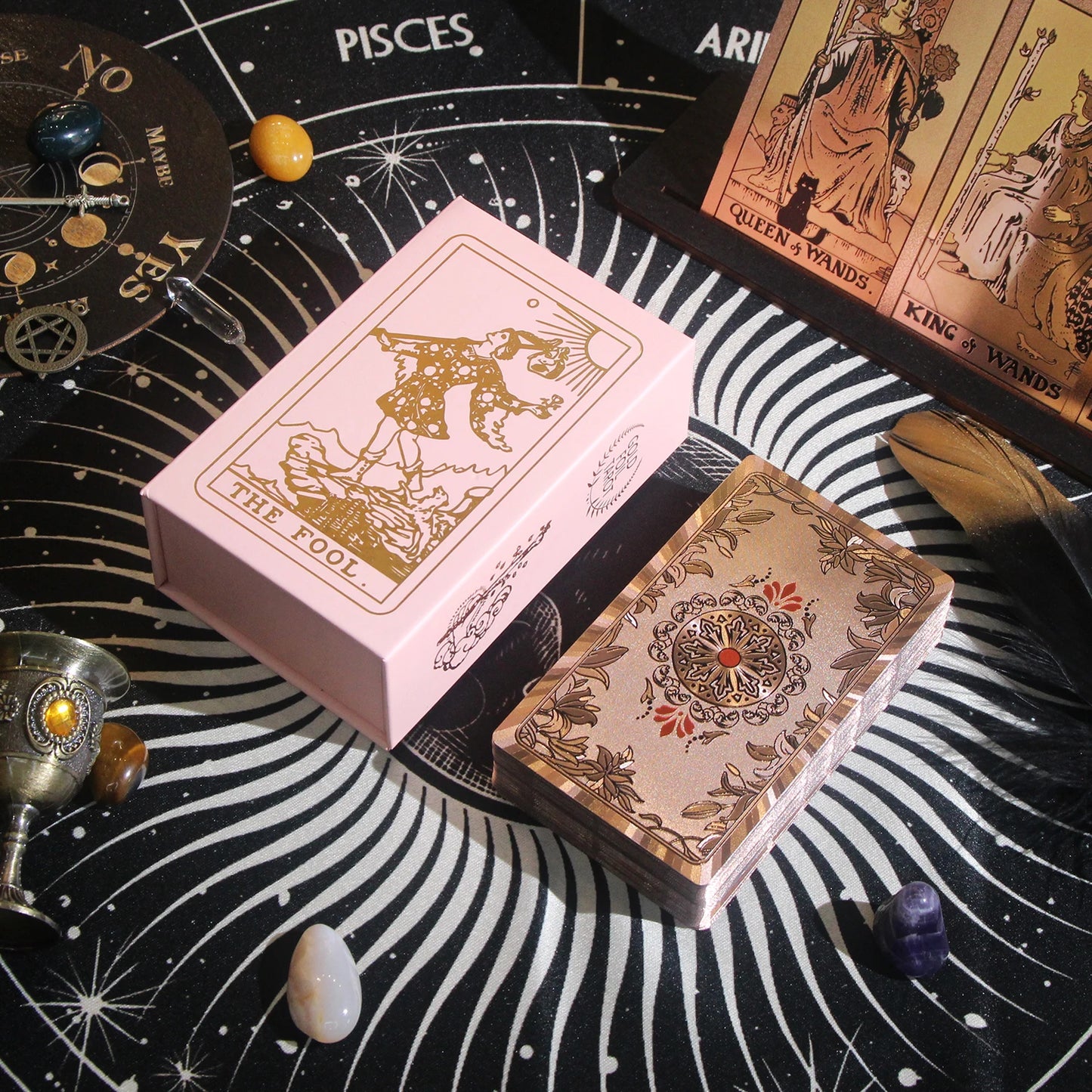 Pink Blitz Foil Premium Tarot Card Deck - Rider-Waite-Smith Luxury Deck