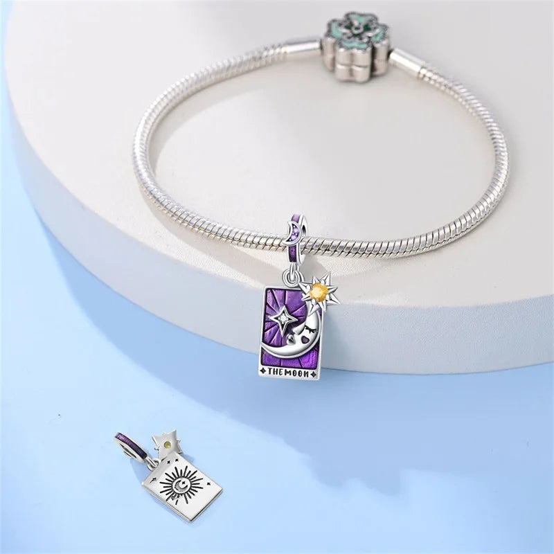 925 Sterling Silver Tarot Collection Pendant, DIY Hourglass Bracelet Charms