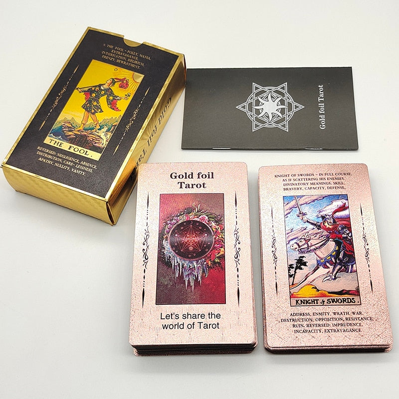 Premium Luxury Gold Foil Tarot Card Decks | Rider-Waite-Smith Oracle
