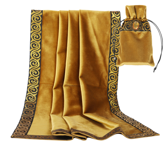 Velvet Tarot Card Divination Tablecloth - Altar Cloth Divination Mat and Matching Bag