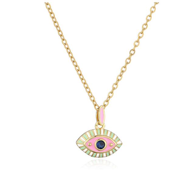 Colorful Evil Eye Necklace | Spiritual Hamsa Jewelry