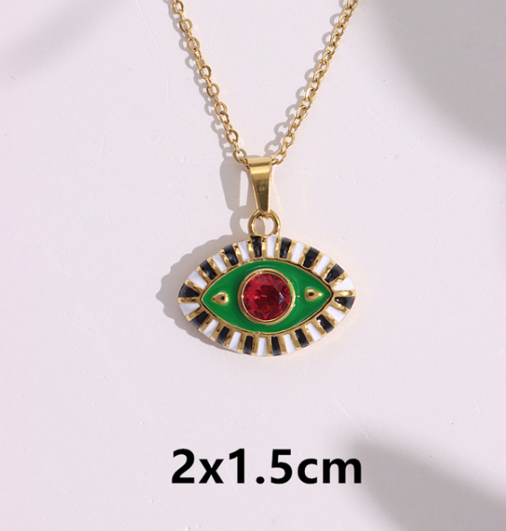Colorful Evil Eye Necklace | Spiritual Hamsa Jewelry