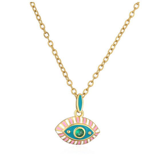 Colorful Evil Eye Necklace | Spiritual Hamsa Jewelry