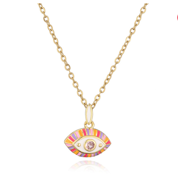 Colorful Evil Eye Necklace | Spiritual Hamsa Jewelry