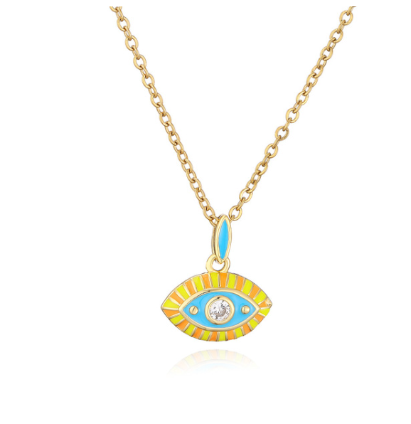 Colorful Evil Eye Necklace | Spiritual Hamsa Jewelry
