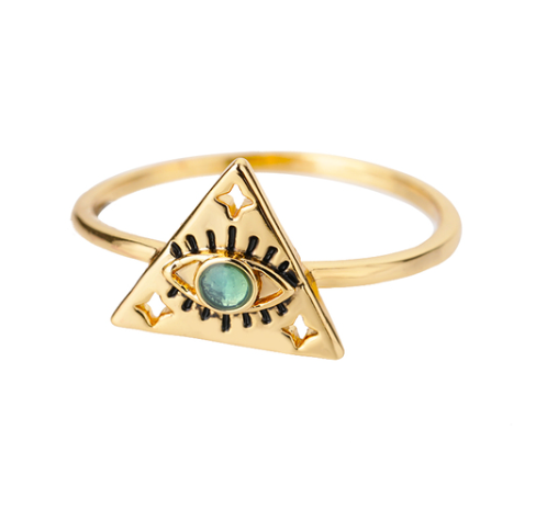 Evil Eye Gold Rings | Adjustable Stainless Steel Hamsa Jewelry