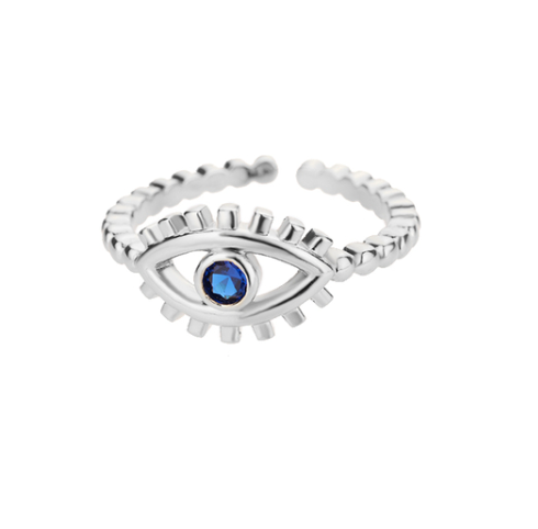 Evil Eye Gold Rings | Adjustable Stainless Steel Hamsa Jewelry
