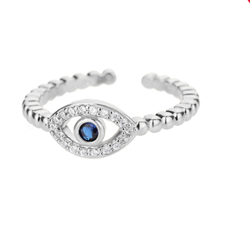 Evil Eye Gold Rings | Adjustable Stainless Steel Hamsa Jewelry