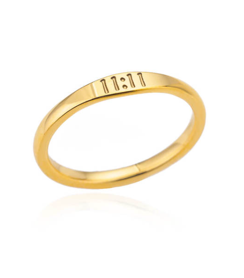 11:11 Angel Numbers Gold Ring | Stainless Steel | 111, 222, 333
