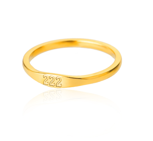 11:11 Angel Numbers Gold Ring | Stainless Steel | 111, 222, 333