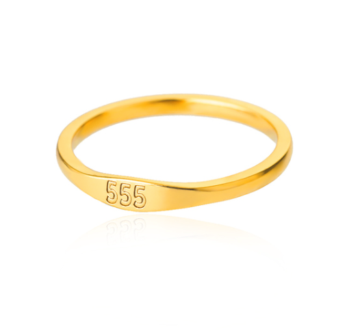 11:11 Angel Numbers Gold Ring | Stainless Steel | 111, 222, 333