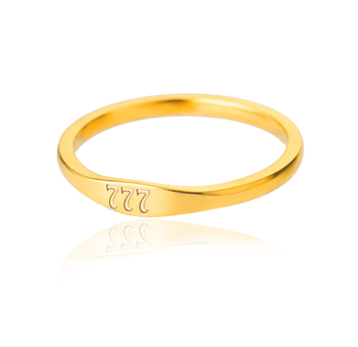 11:11 Angel Numbers Gold Ring | Stainless Steel | 111, 222, 333
