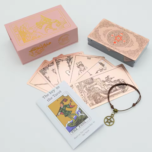 Pink Blitz Foil Premium Tarot Card Deck - Rider-Waite-Smith Luxury Deck