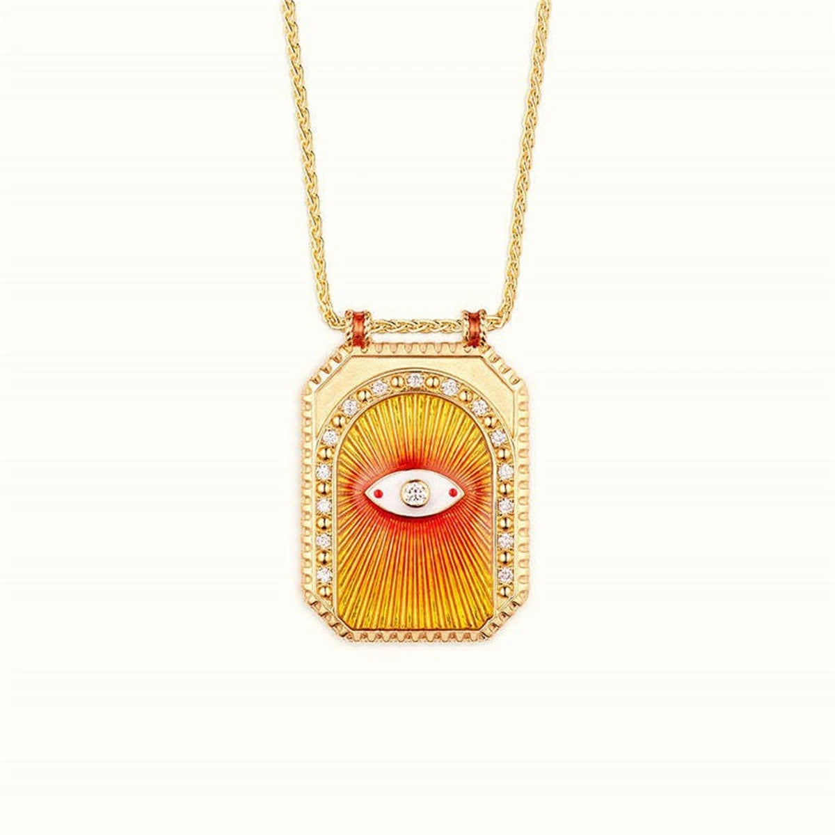 Gold Plated Retro Spiritual Necklaces and Pendants - Evil Eye, Fungi, Alien