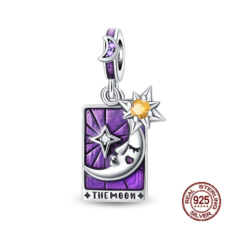 925 Sterling Silver Tarot Collection Pendant, DIY Hourglass Bracelet Charms
