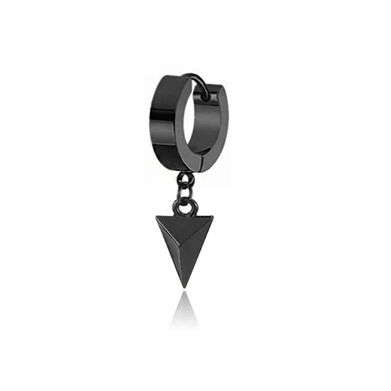 Punk Black Spiritual - Religious Earrings | Stainless/Titanium | Studs, Cross - Gothic Style Jewelry