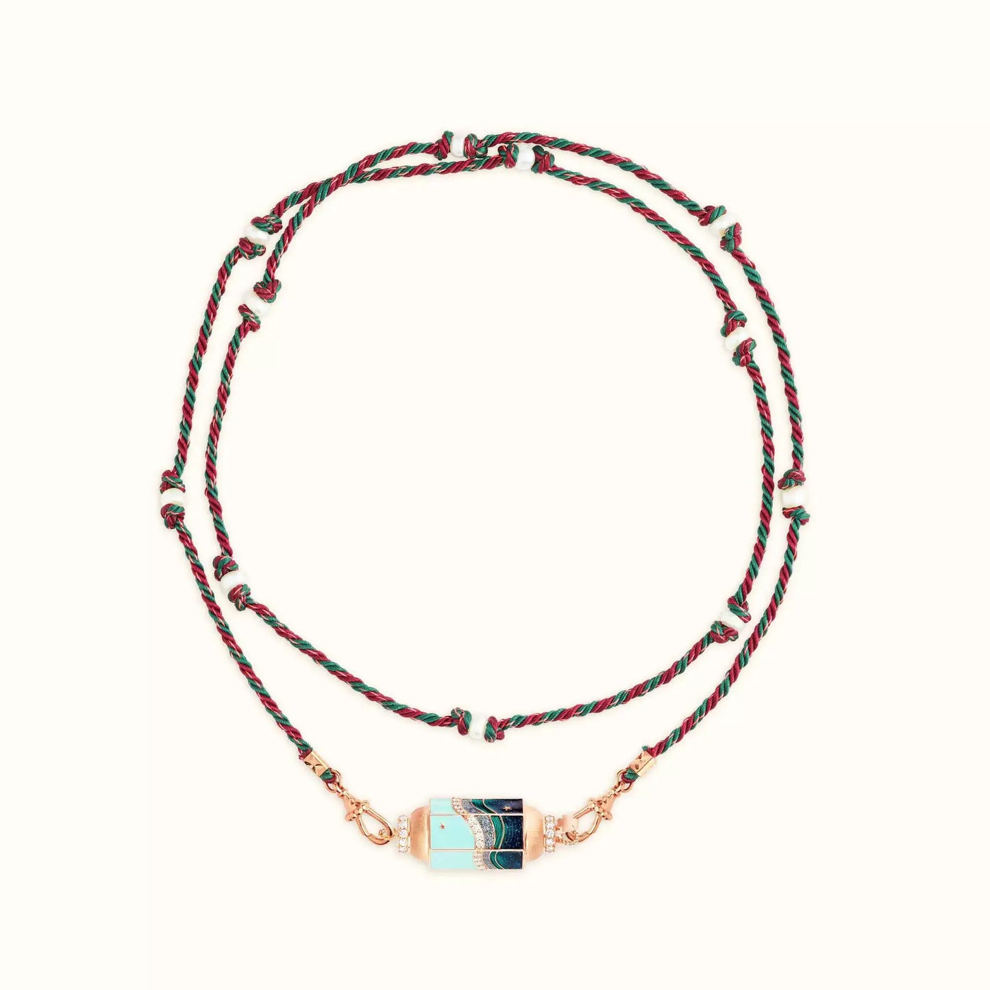 Hexagonal Spiritual-themed Rope Necklace