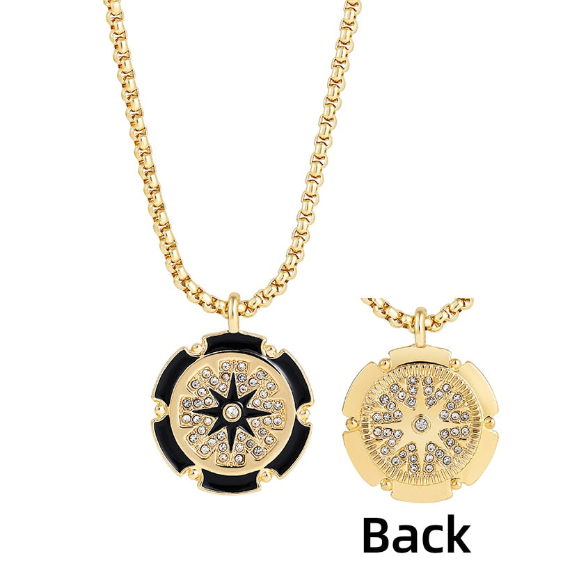 Dainty Evil Eye Hasma Necklace and Colorful Pendant | Zodiac, Horoscope Theme