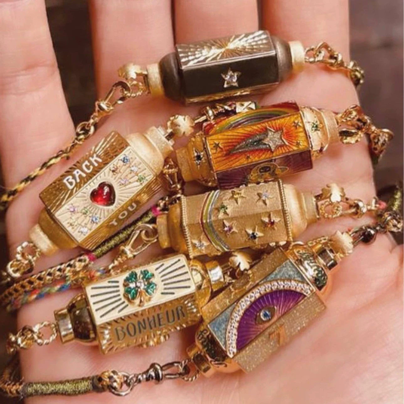 Hexagonal Spiritual-themed Rope Necklace