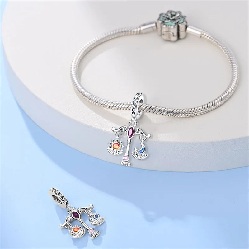925 Sterling Silver Tarot Collection Pendant, DIY Hourglass Bracelet Charms