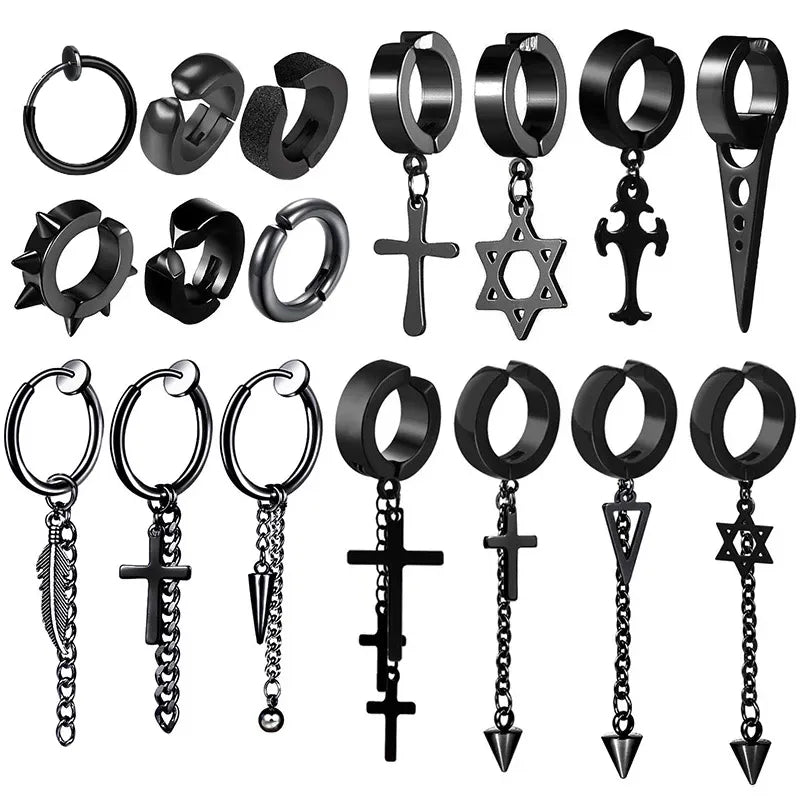 Spiritual Stainless Steel Drop Earring | Goth, Punk, Witch Style