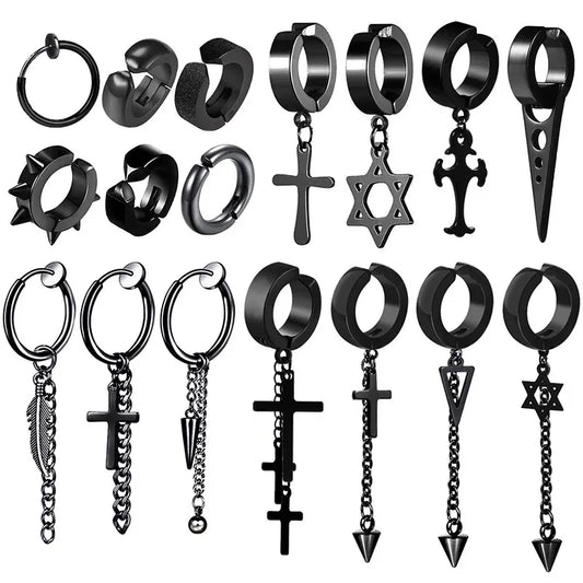 Spiritual Stainless Steel Drop Earring | Goth, Punk, Witch Style