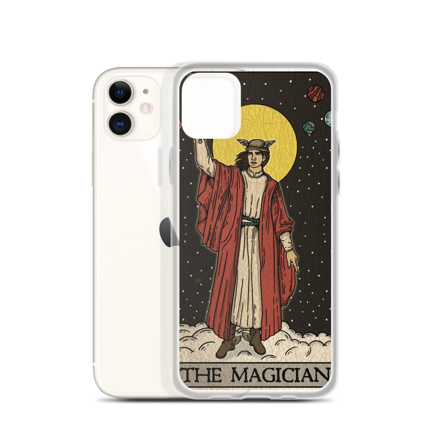 'The Magician' Tard Card - Greek God Hermes Clear - Transluscent iPhone Case