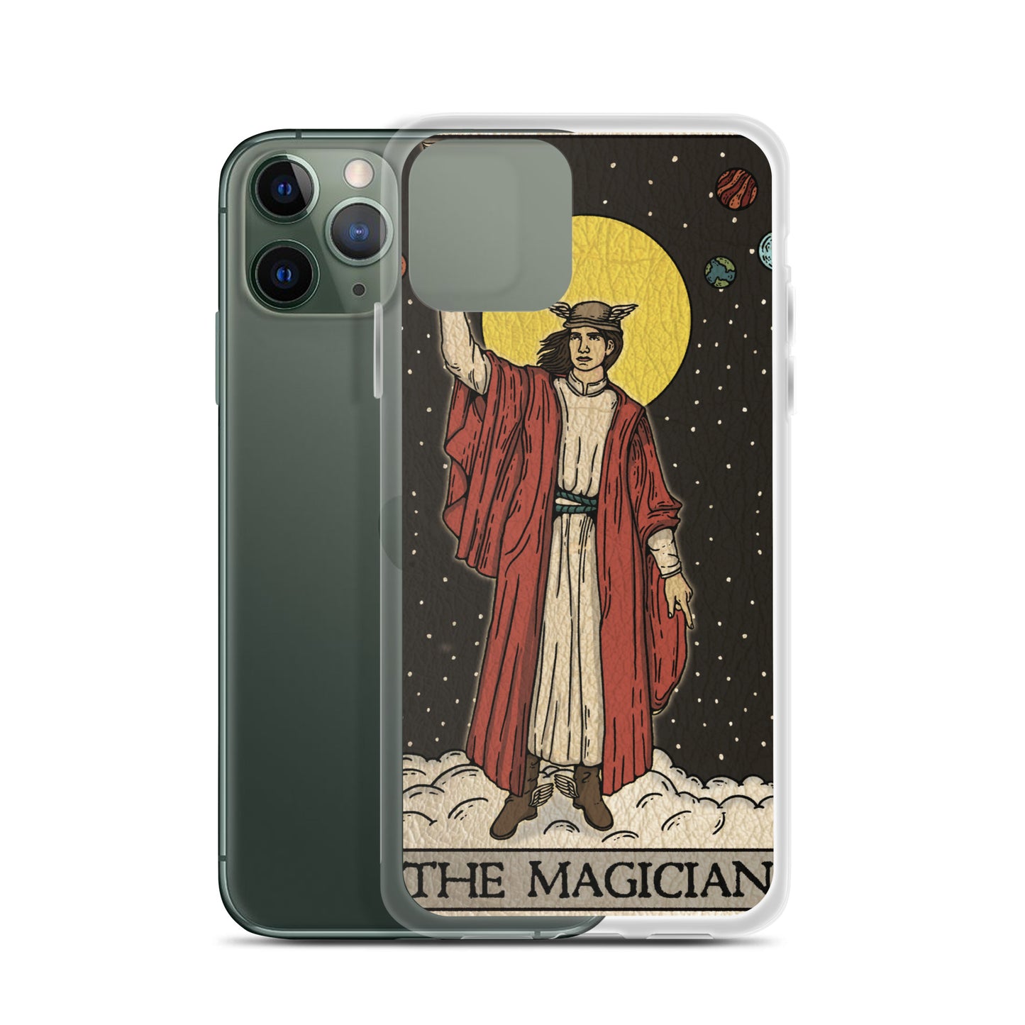 'The Magician' Tard Card - Greek God Hermes Clear - Transluscent iPhone Case