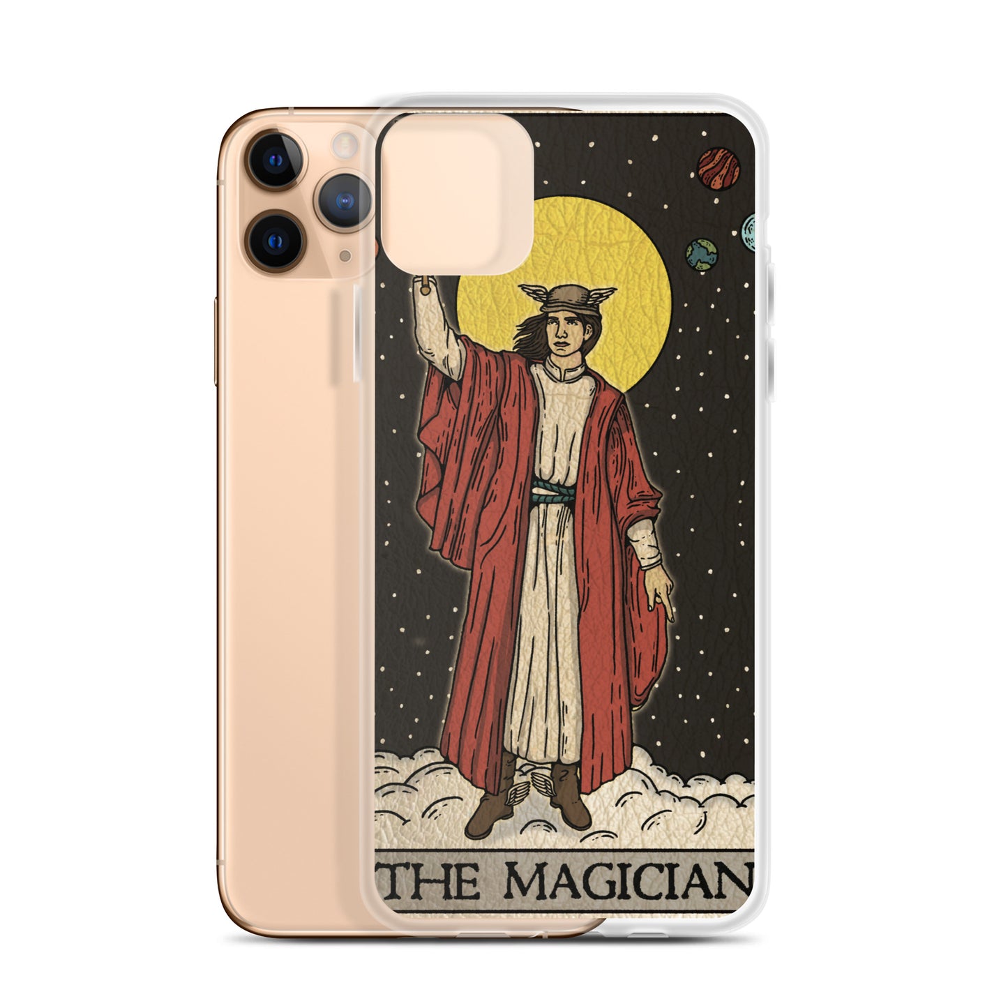 'The Magician' Tard Card - Greek God Hermes Clear - Transluscent iPhone Case