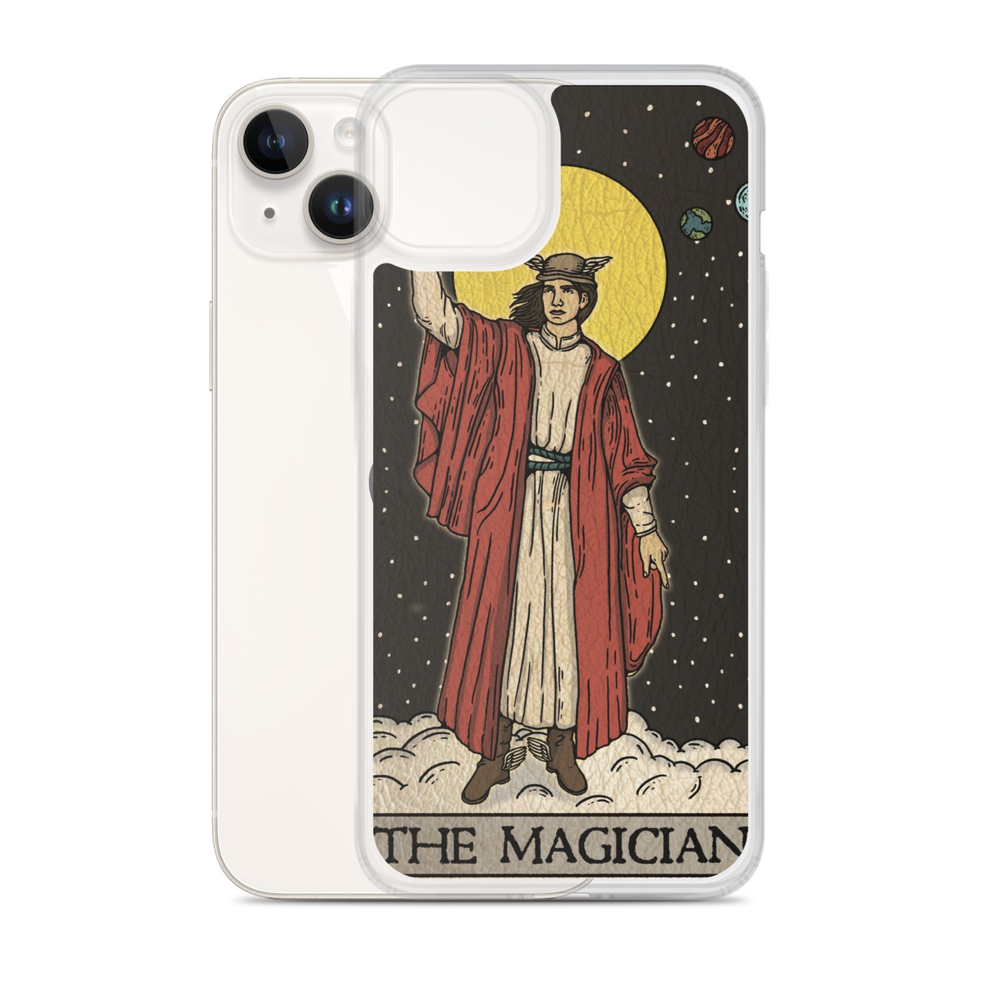 'The Magician' Tard Card - Greek God Hermes Clear - Transluscent iPhone Case