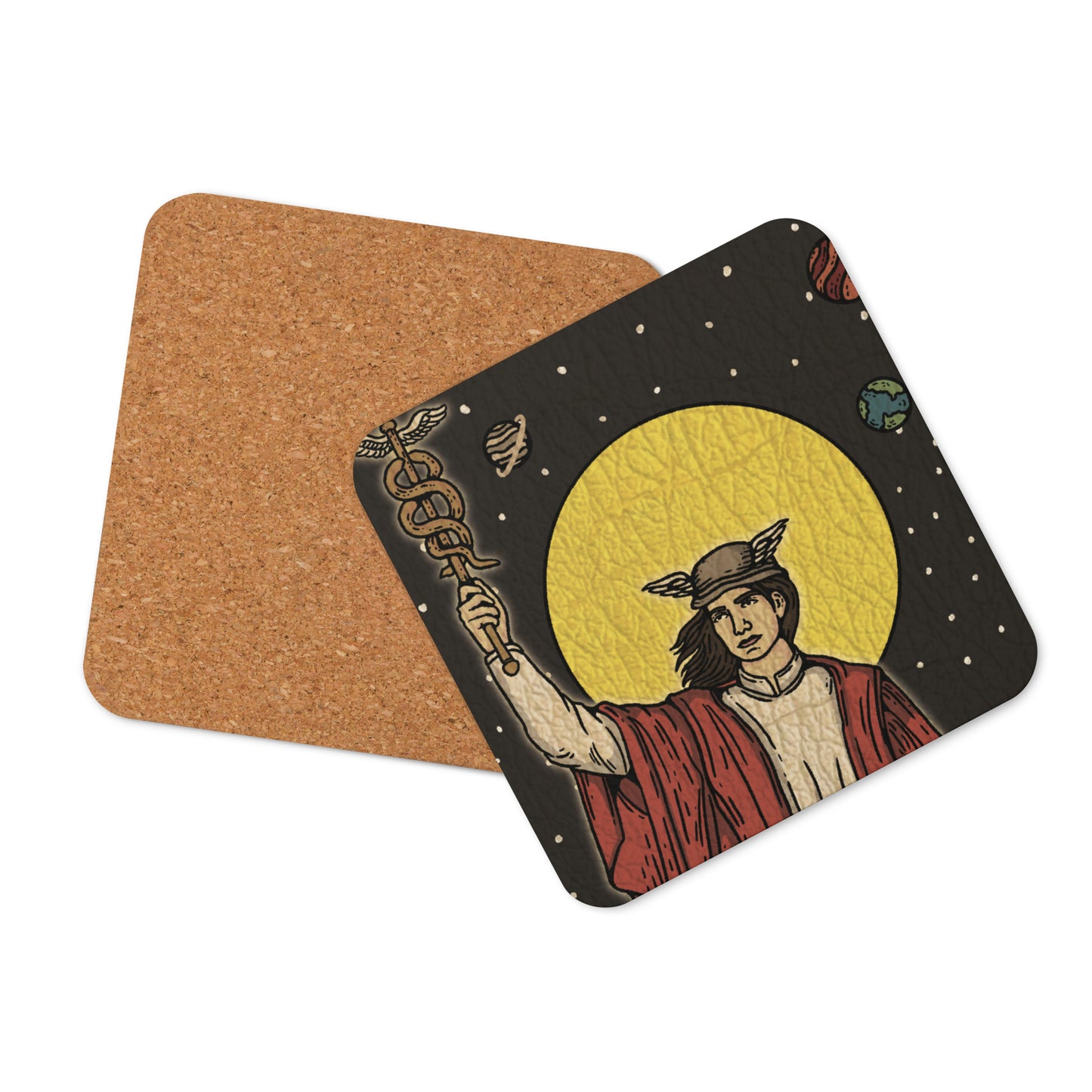 'The Magician' Tarot Card - Greek God Hermes Cork-back coaster