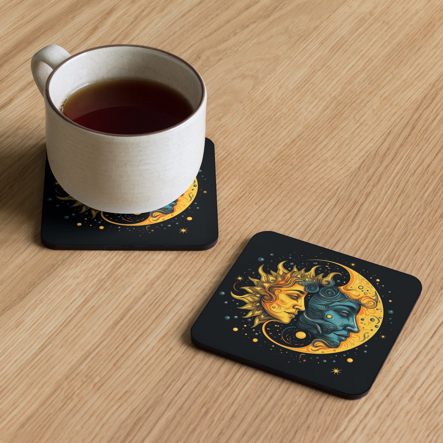 'Moon Goddess' Divine Feminine Cork-back coaster
