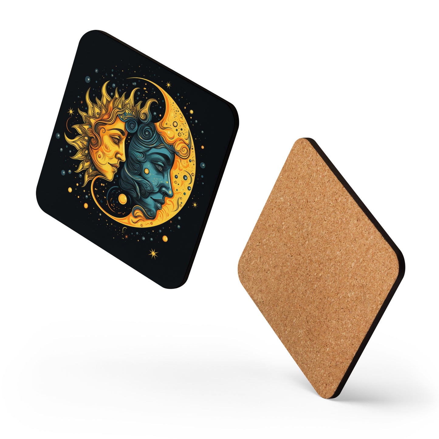 'Moon Goddess' Divine Feminine Cork-back coaster