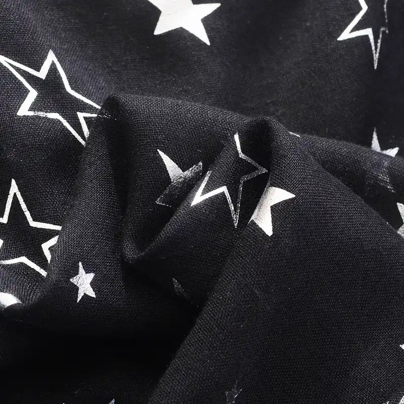 Starry Celestial Scarf | Black, Pink, Blue Silver Cosmic Stars Fashion Accessory