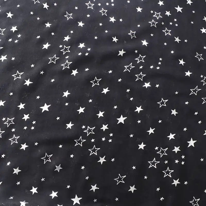 Starry Celestial Scarf | Black, Pink, Blue Silver Cosmic Stars Fashion Accessory