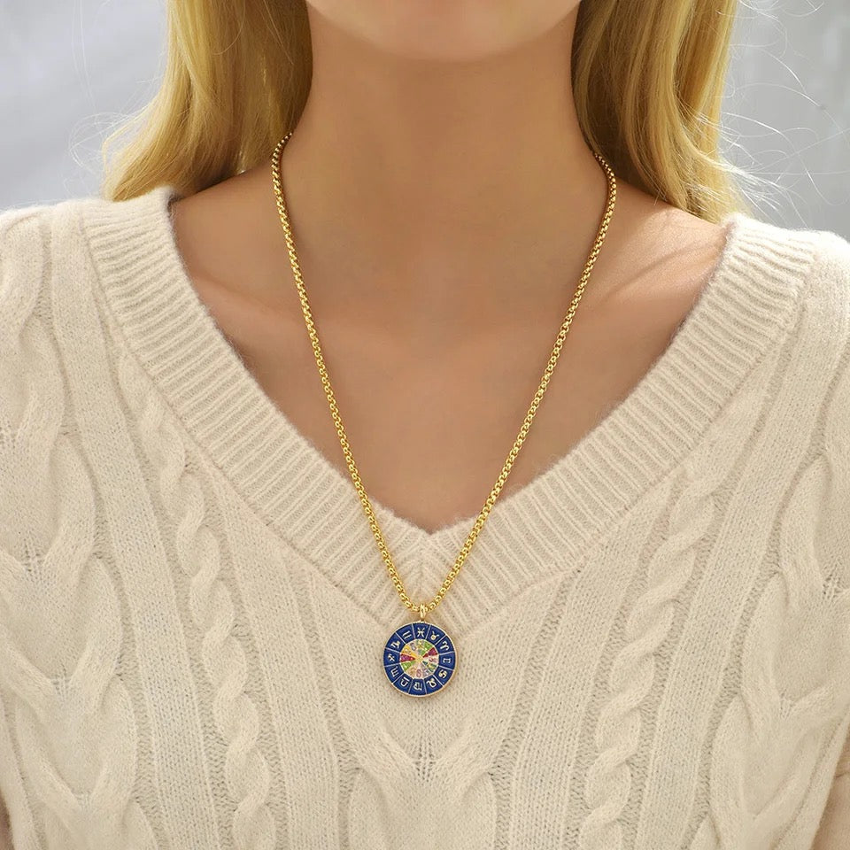 18k Gold Plated Evil Eye Hamsa Enamel Necklace | Stainless Sterling Jewelry