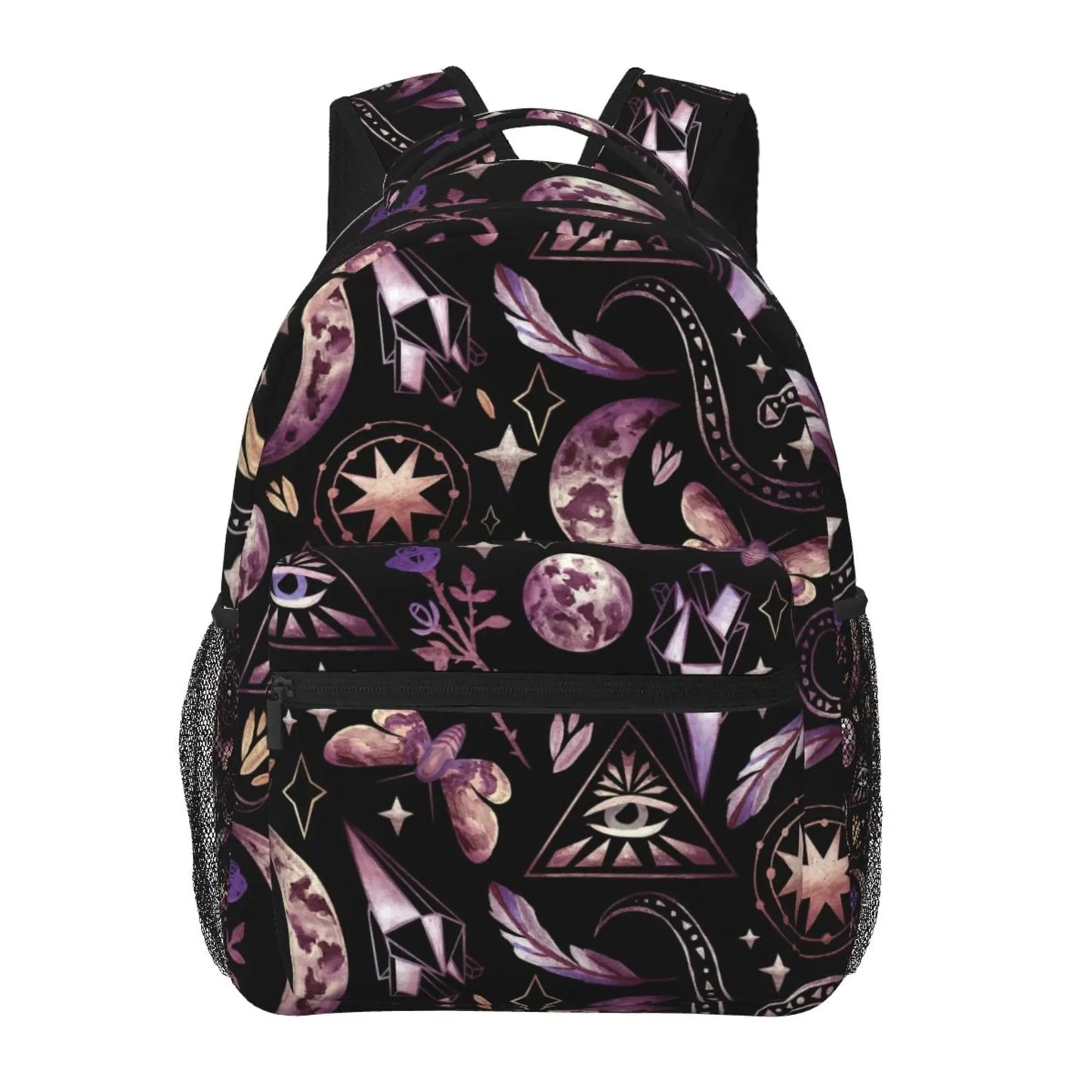 Purple Witchy Spiritual Backpack | Divination School Bag