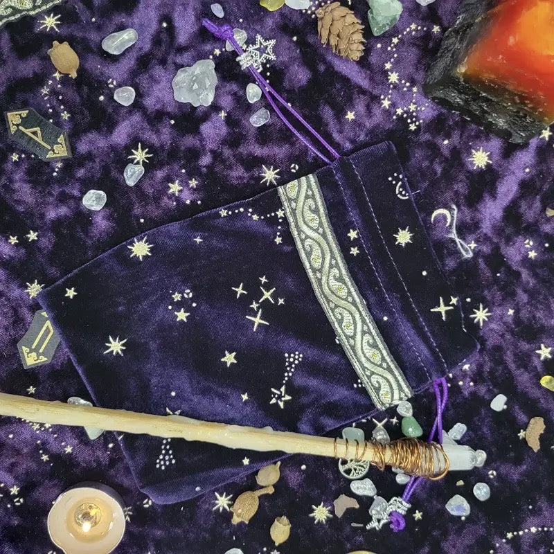 Starry Divination Pouch | Tarot Card, Crystal Storage Pouch