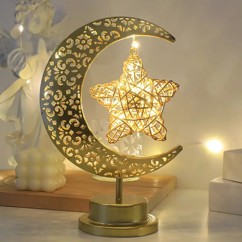 Aesthetic Moon, Star Table Desk Lamp | Starry Home Decor