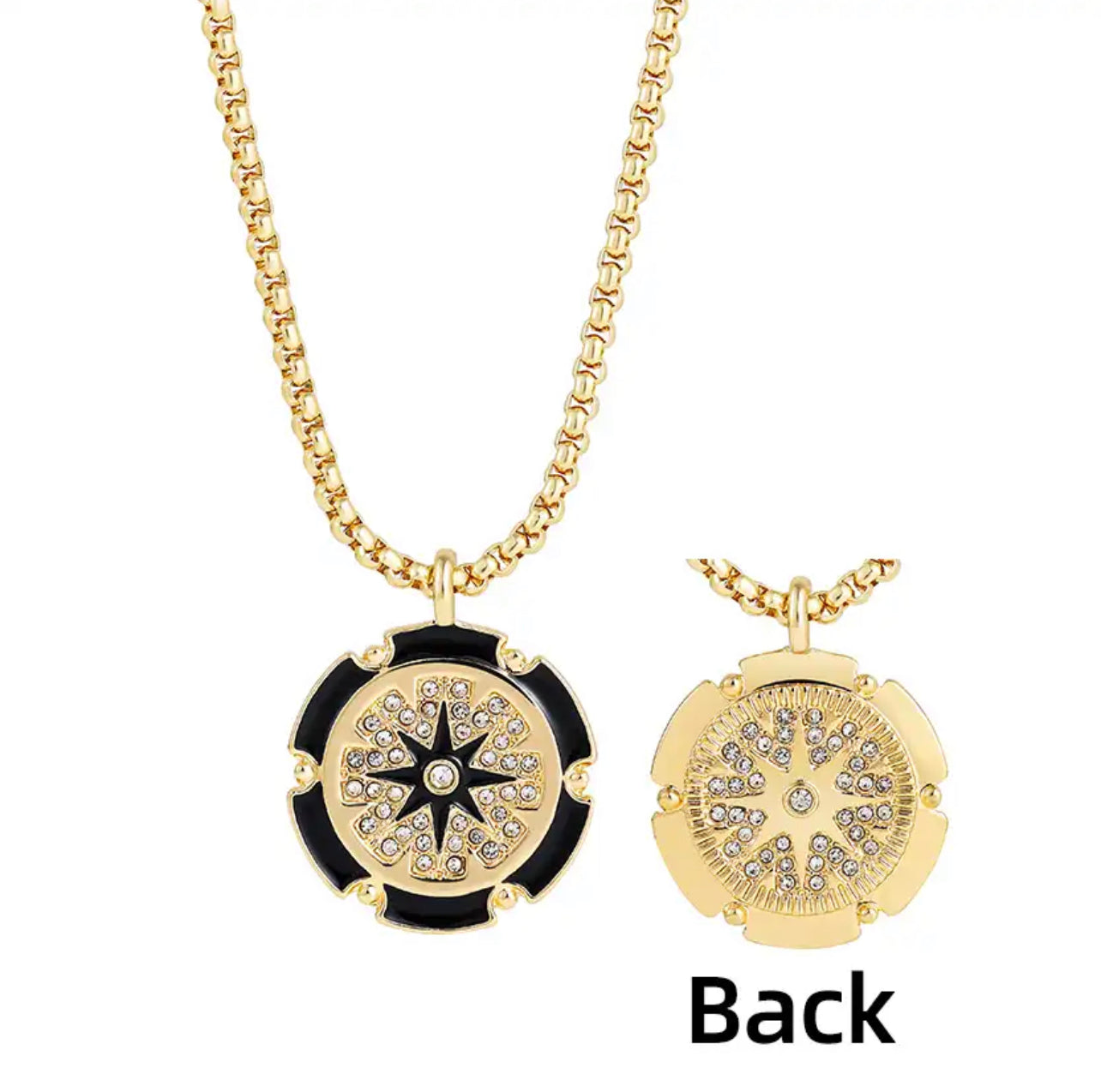 18k Gold Plated Evil Eye Hamsa Enamel Necklace | Stainless Sterling Jewelry