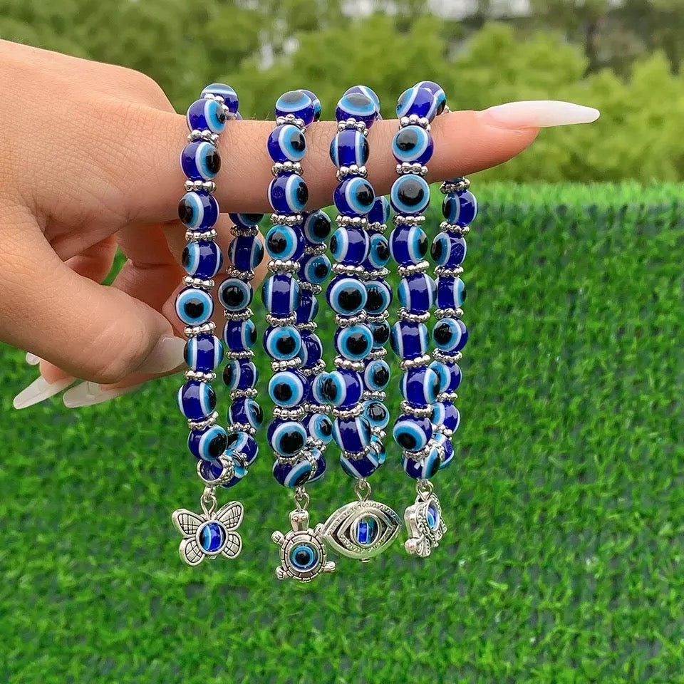 Beaded Evil Eye Bracelet | Spiritual Hamsa for Protection