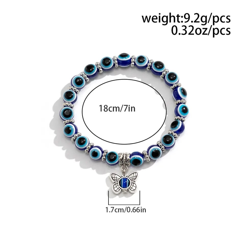 Beaded Evil Eye Bracelet | Spiritual Hamsa for Protection