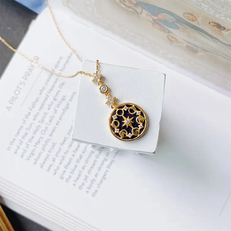 Sterling Silver Moon Necklace | Celestial Jewelry
