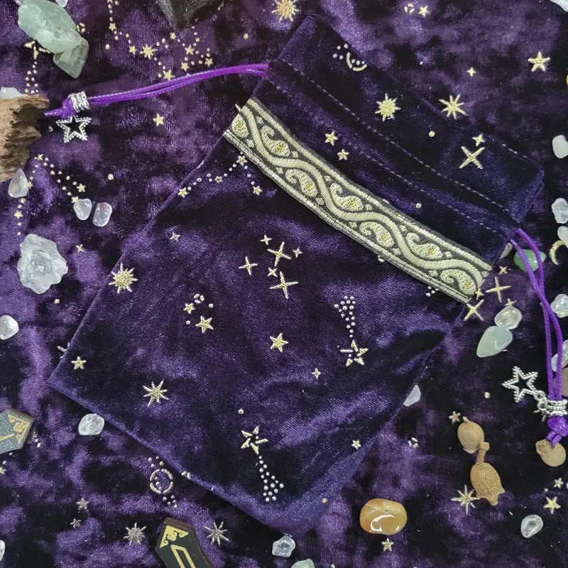 Starry Divination Pouch | Tarot Card, Crystal Storage Pouch