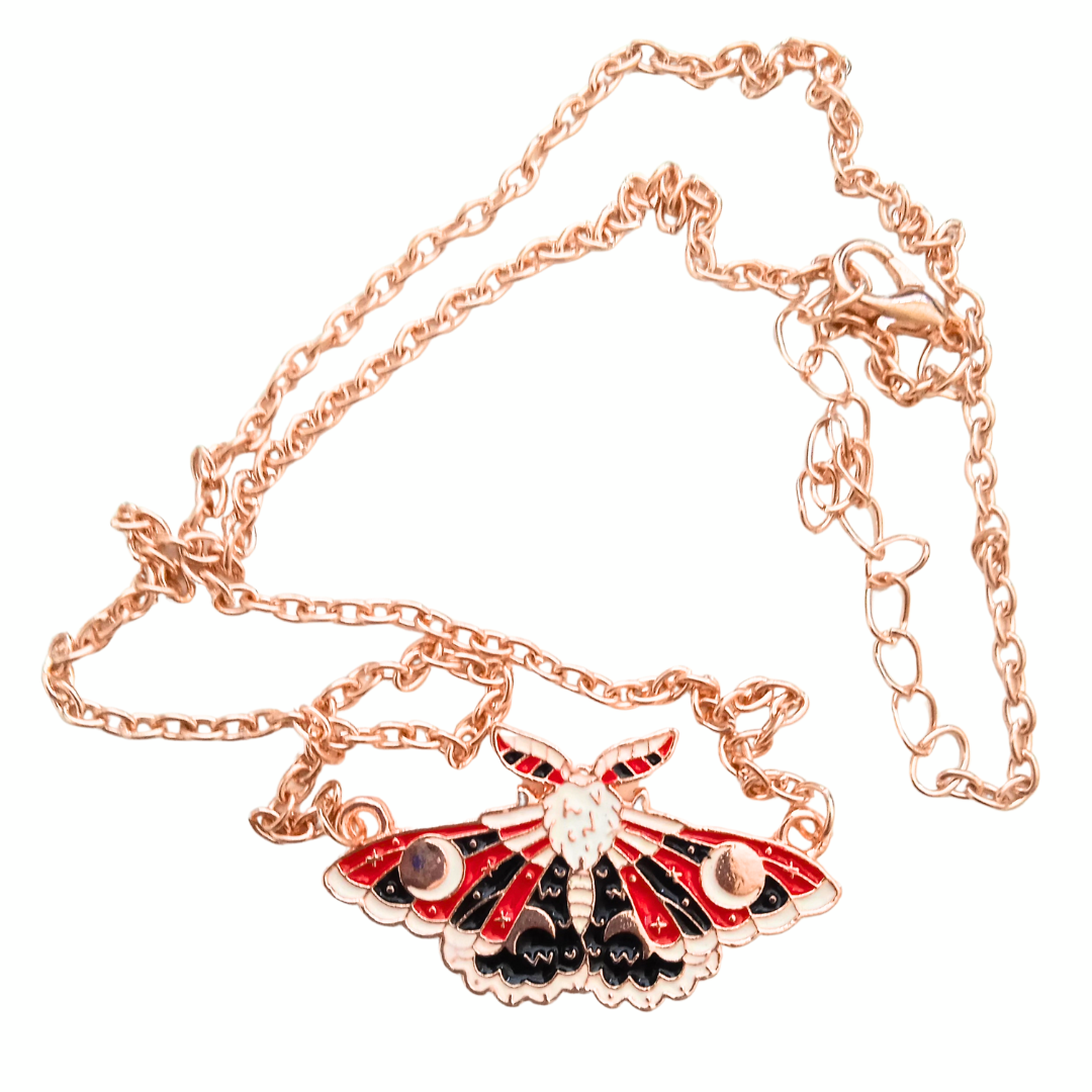 Lunar Moth Pendant & Necklaces | Spiritual Alloy Necklace