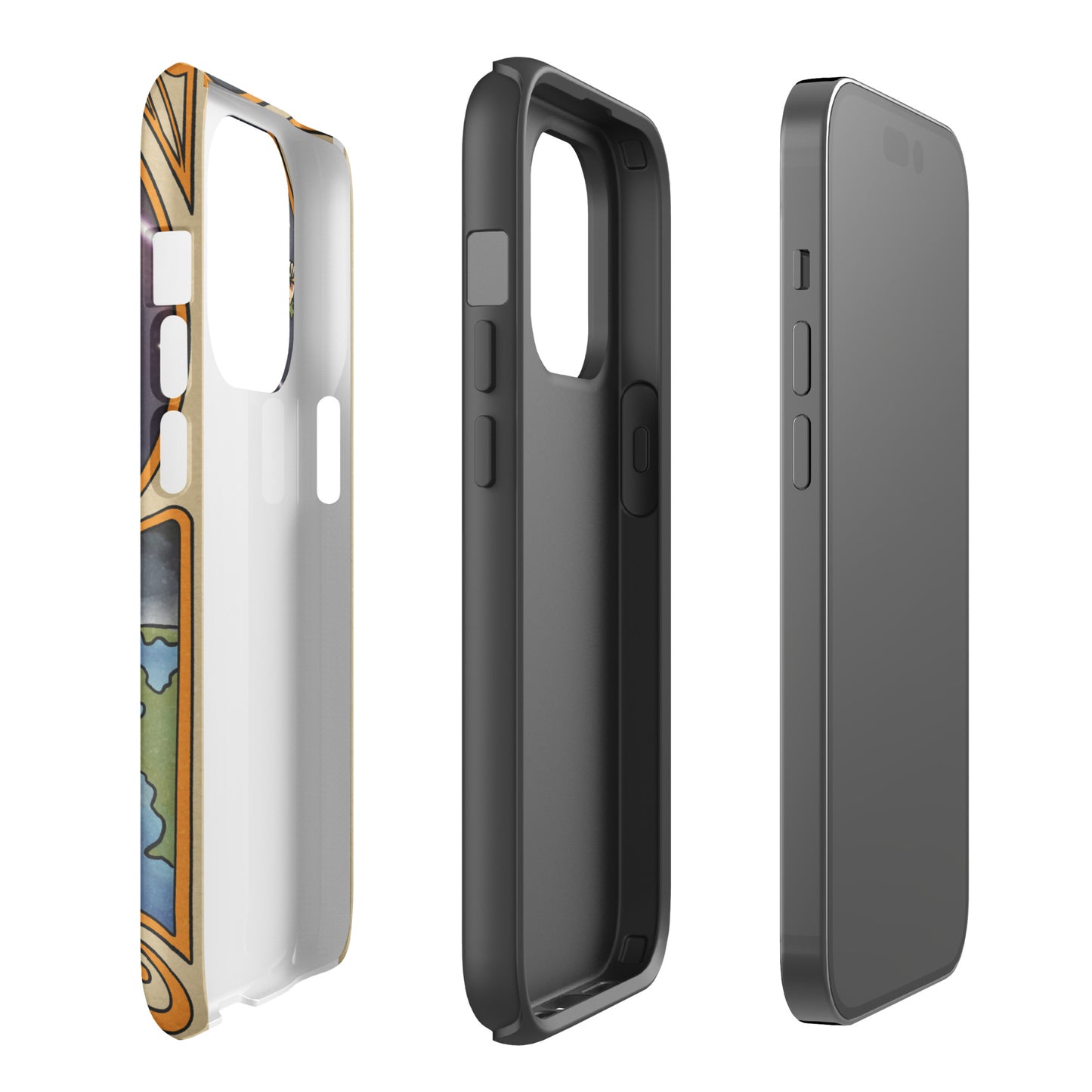 'The Fool Becomes Enlightened' Tarot Card Anti-Shock, Durable iPhone Case | Greek God Hermes