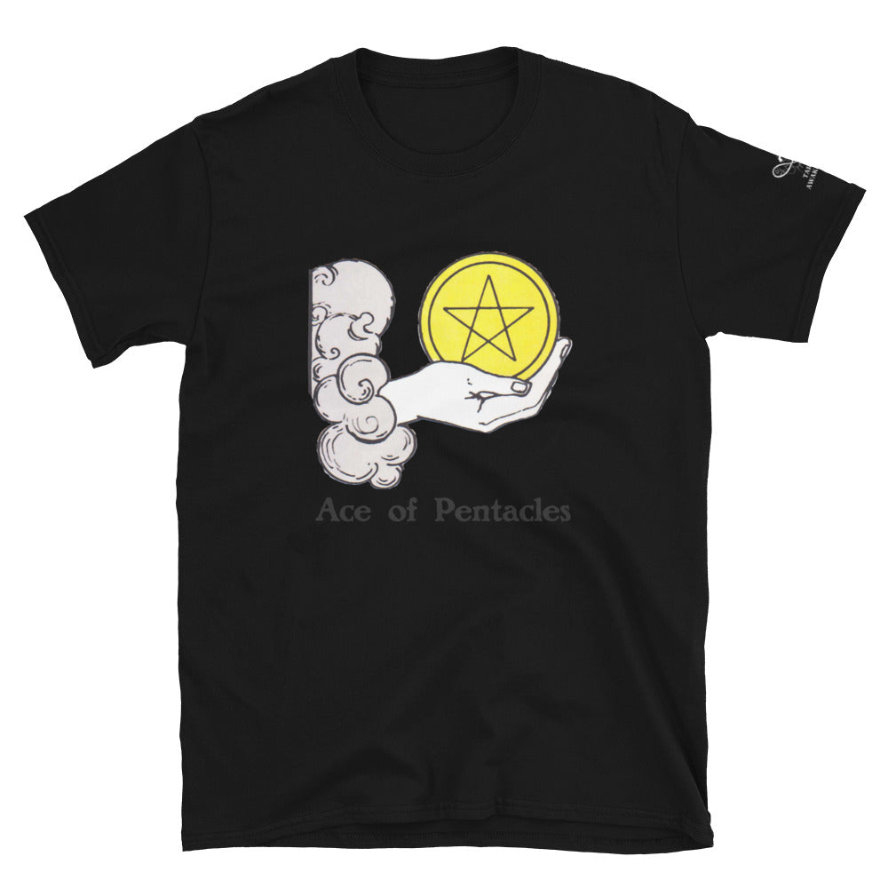 'Ace of Pentacles' Unisex Tarot Card T-Shirt | Tarot Awakened